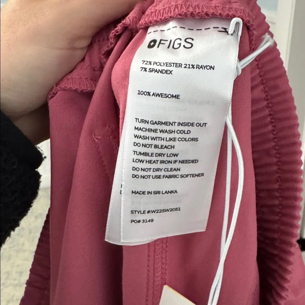 NWT Figs Breast Cancer Awareness Rose Pink Yola Skinny Scrub Pants Size‎ XXL